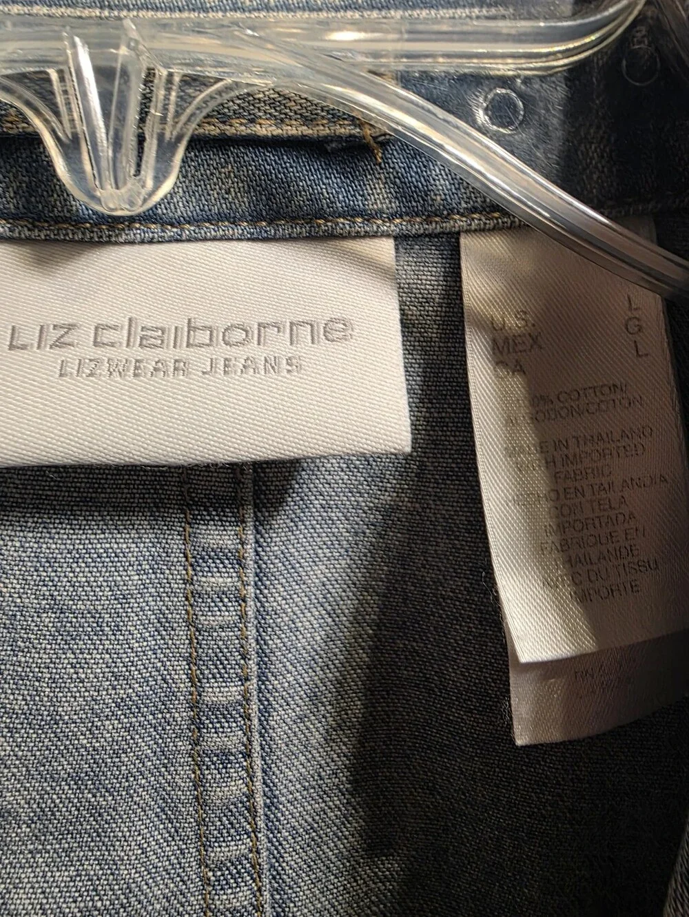 Liz Claiborne Light Blue Denim Double-Breasted Jacket